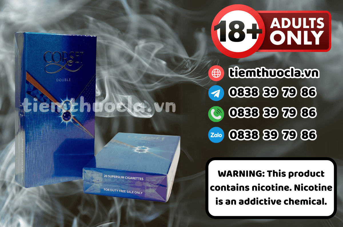 Thuốc lá Ngoại Corset Double - Cigarette (Thuốc lá) chính hãng Cần Thơ, mua online giá rẻ tại Tiệm Thuốc Lá - Hình 1