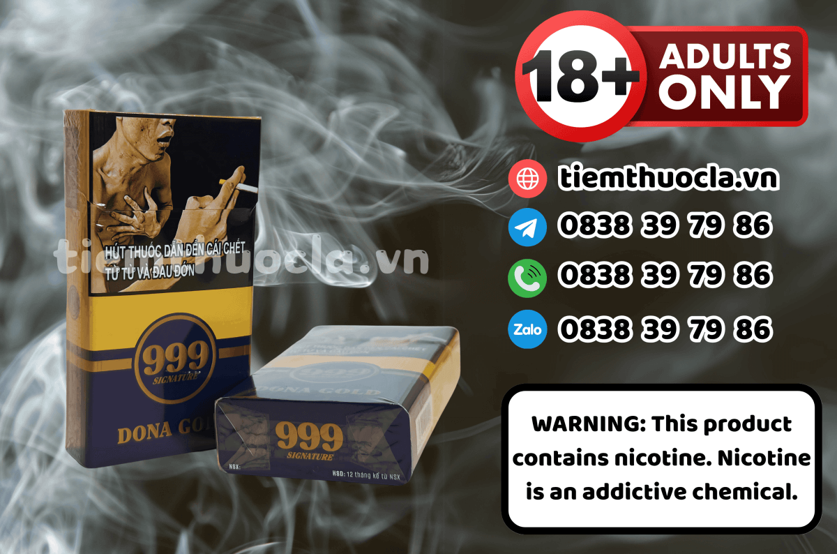 Thuốc lá Dona Gold 999 Signature - Thuốc lá chính hãng Cần Thơ, mua online giá rẻ tại Tiệm Thuốc Lá