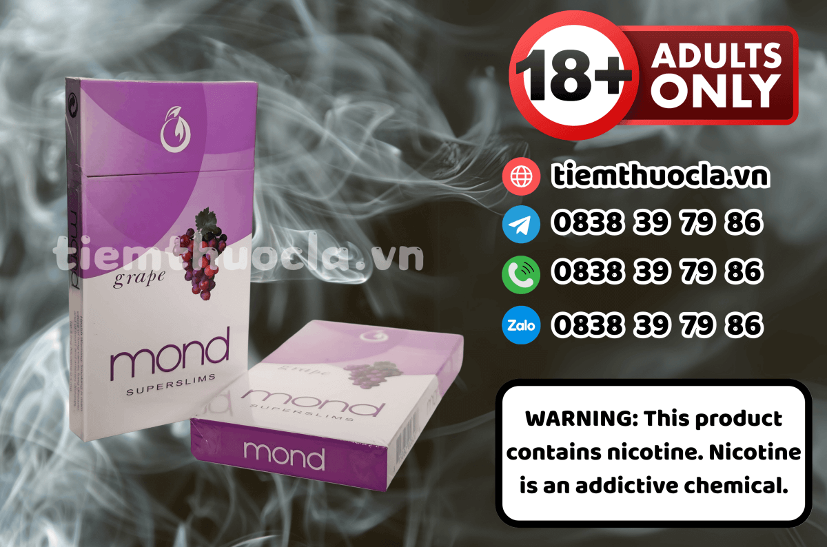 Thuốc lá Ngoại Mond Grape Super Slims