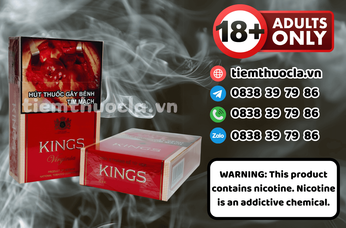 Thuốc lá KINGS Virginia  - Thuốc lá chính hãng Cần Thơ, mua online giá rẻ tại Tiệm Thuốc Lá
