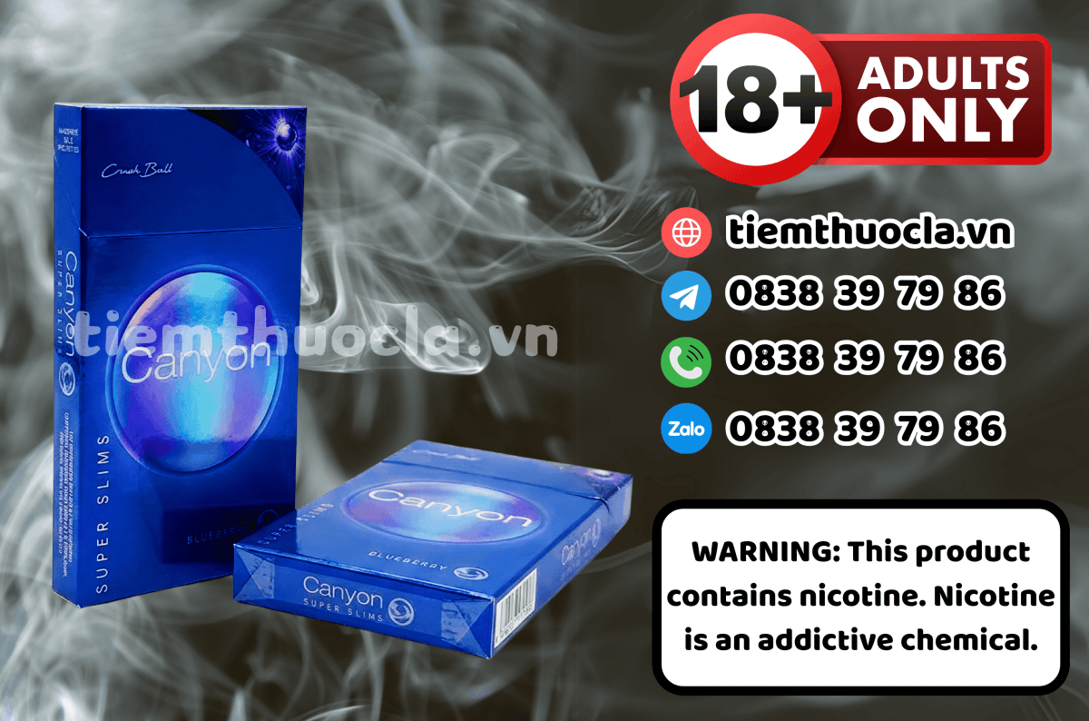 Thuốc lá Ngoại Canyon Crush Ball Gum Mint Super Slims - Thuốc lá chính hãng Cần Thơ, mua online giá rẻ tại Tiệm Thuốc Lá