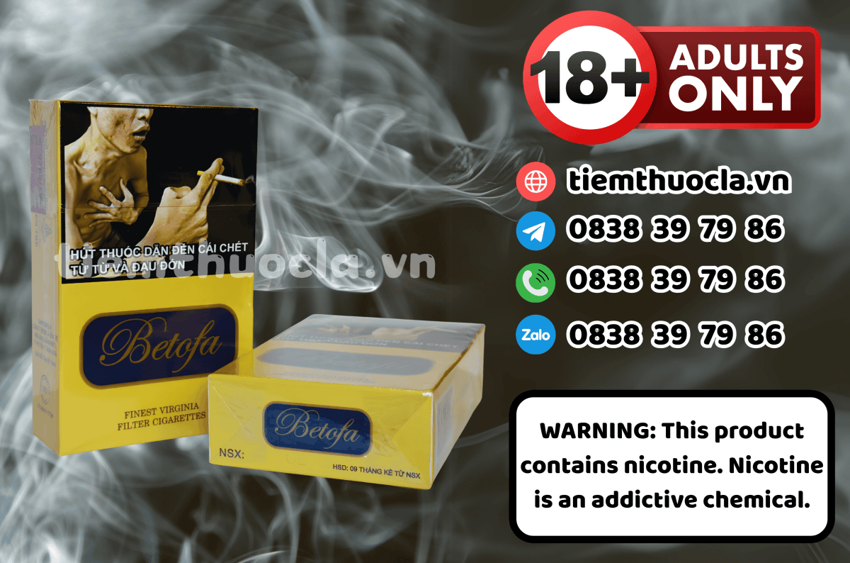 Thuốc lá Betofa - Thuốc lá chính hãng Cần Thơ, mua online giá rẻ tại Tiệm Thuốc Lá