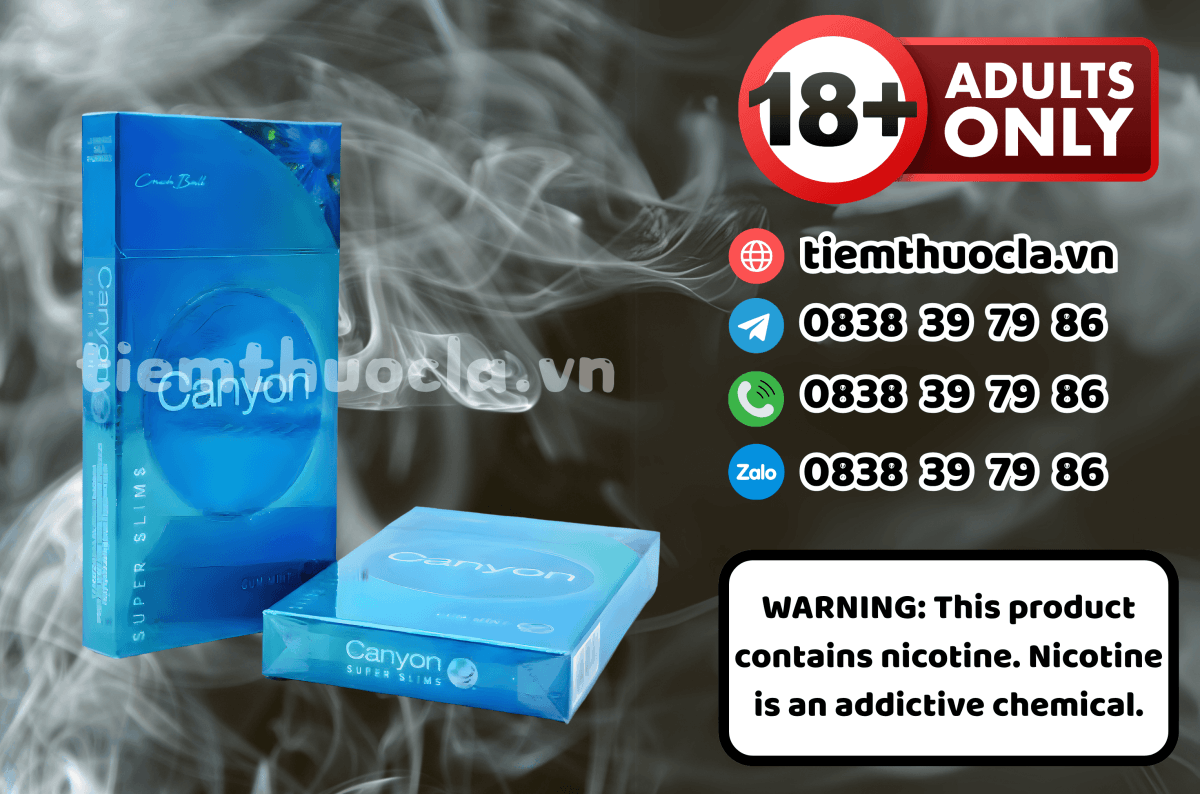 Thuốc lá Ngoại Canyon Crush Ball Gum Mint Super Slims