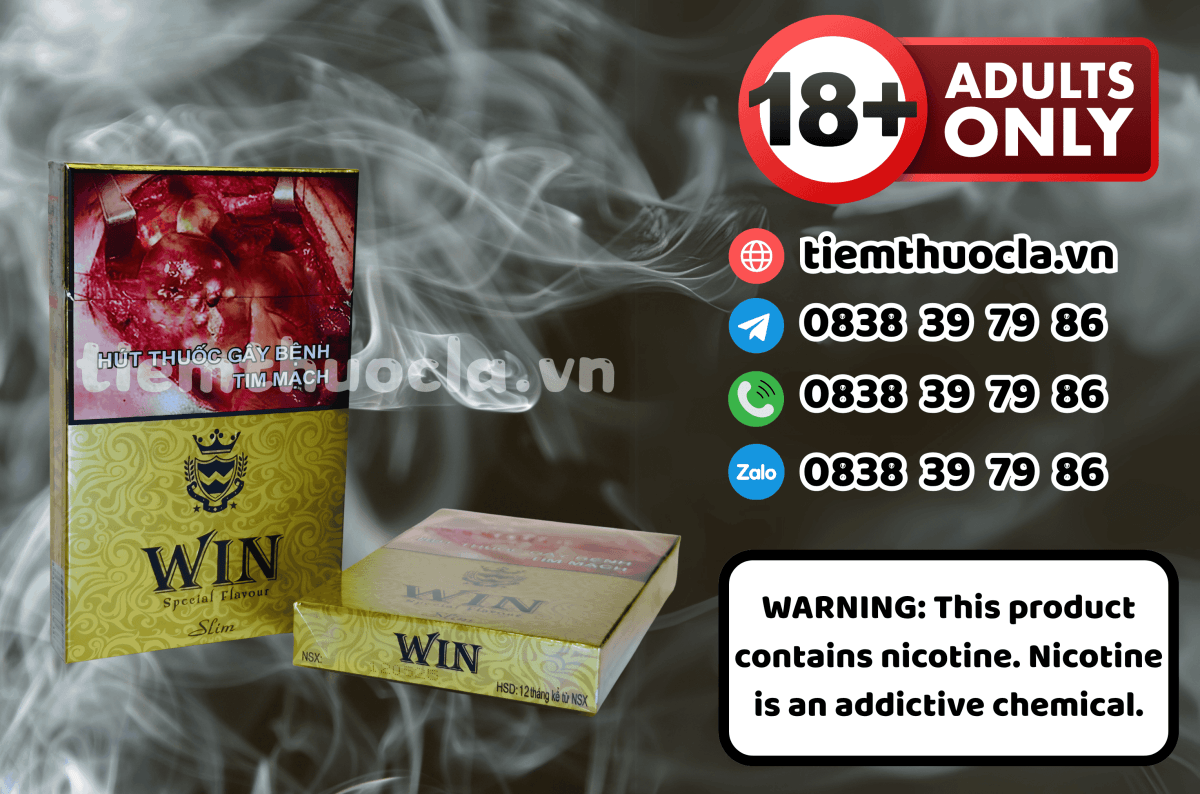 Thuốc lá WIN Special Flavour Slim - Cigarette (Thuốc lá) chính hãng Cần Thơ, mua online giá rẻ tại Tiệm Thuốc Lá - Hình 1