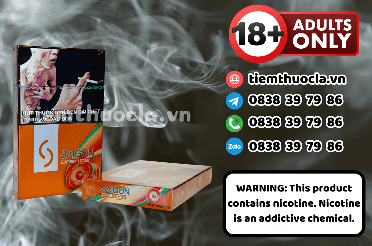 Thuốc lá Sài Gòn Orange - Cigarette (Thuốc lá) chính hãng Cần Thơ, mua online giá rẻ tại Tiệm Thuốc Lá - Hình 1