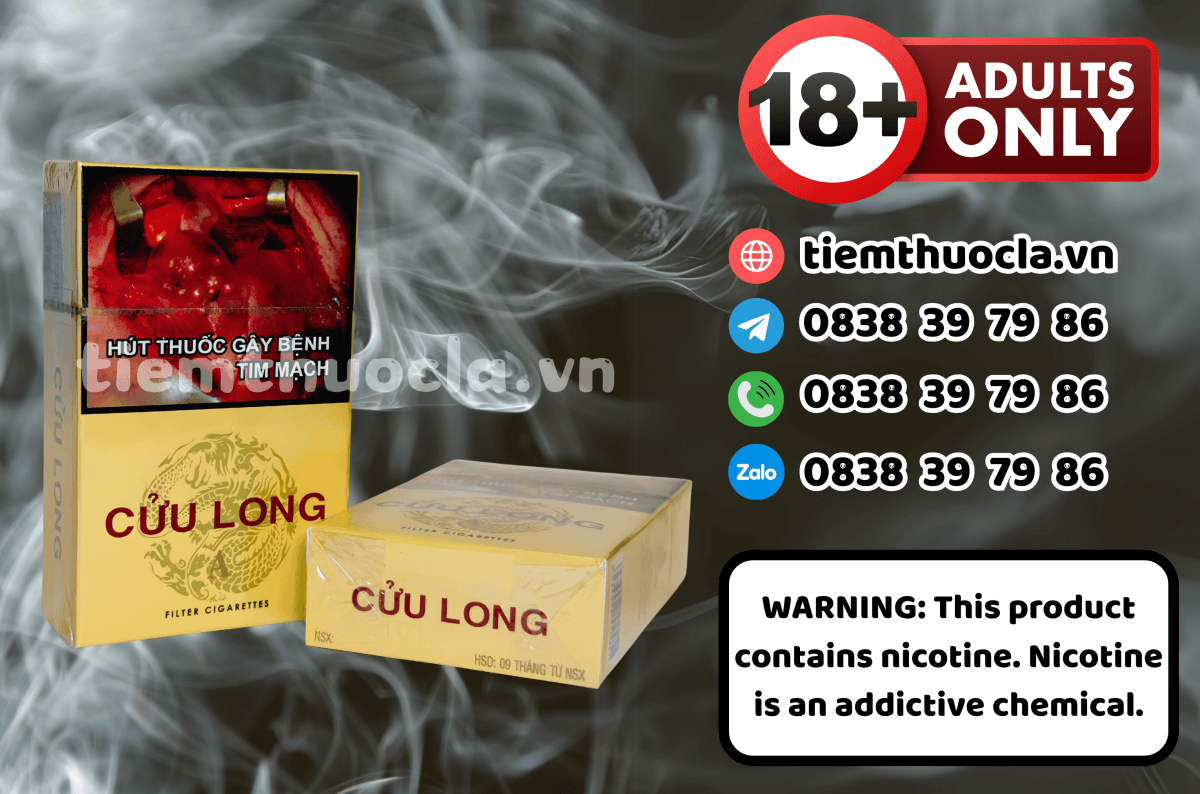 Thuốc lá Cửu Long - Cigarette (Thuốc lá) chính hãng Cần Thơ, mua online giá rẻ tại Tiệm Thuốc Lá - Hình 1