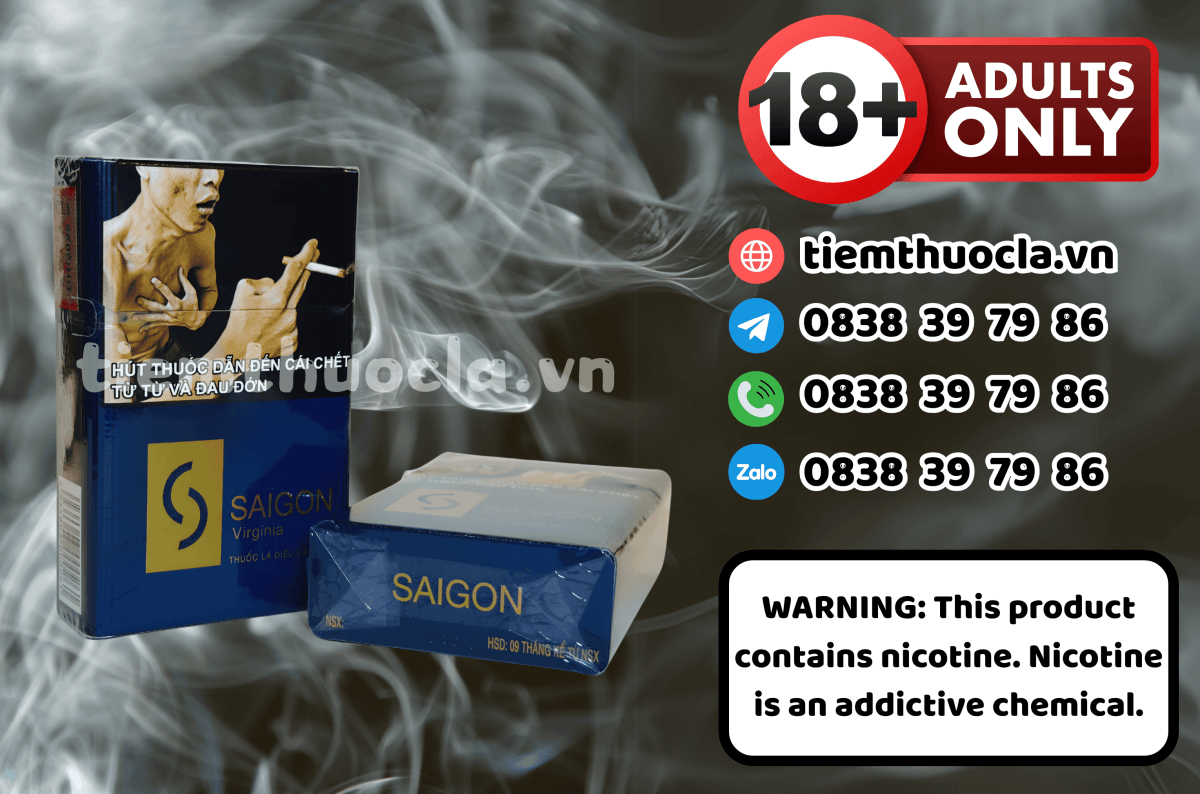 Thuốc lá Sài Gòn Virginia Blue - Thuốc lá chính hãng Cần Thơ, mua online giá rẻ tại Tiệm Thuốc Lá
