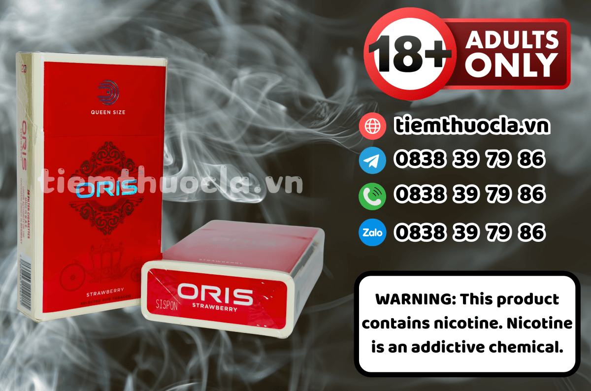 Thuốc lá Ngoại Oris Vintage Club Strawberry - Cigarette (Thuốc lá) chính hãng Cần Thơ, mua online giá rẻ tại Tiệm Thuốc Lá - Hình 1