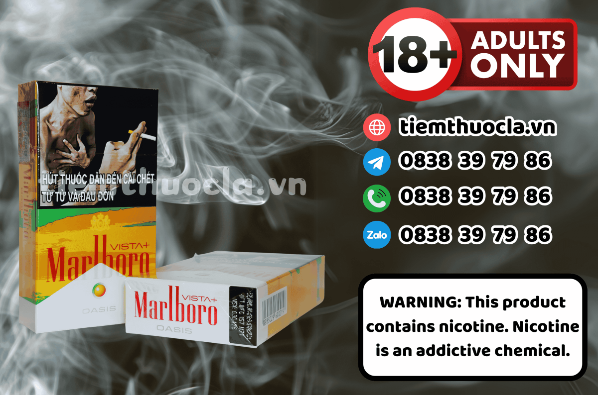 Thuốc lá Marlboro Vista + Oasis - Cigarette (Thuốc lá) chính hãng Cần Thơ, mua online giá rẻ tại Tiệm Thuốc Lá - Hình 1