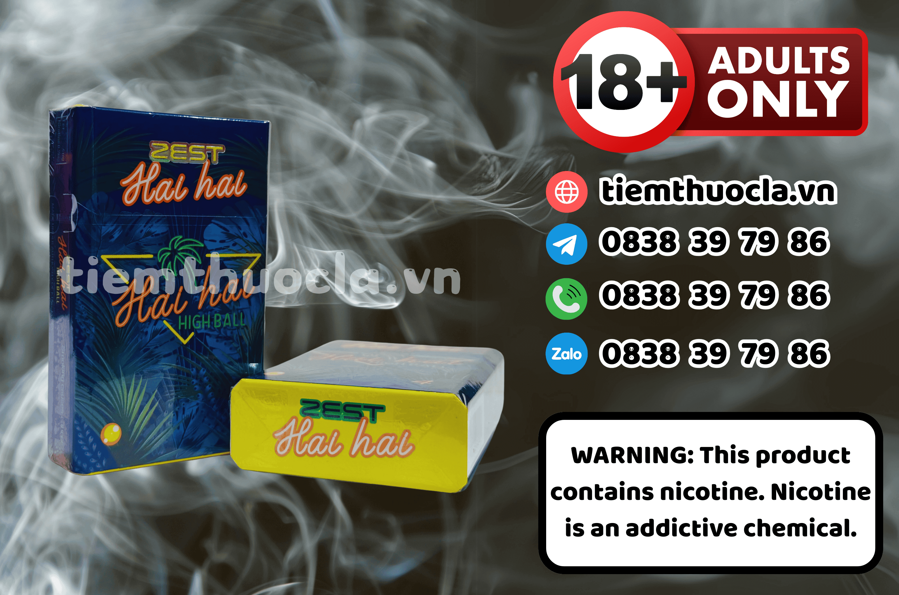 Thuốc lá Ngoại Zest Hai Hai High Ball - Thuốc lá chính hãng Cần Thơ, mua online giá rẻ tại Tiệm Thuốc Lá