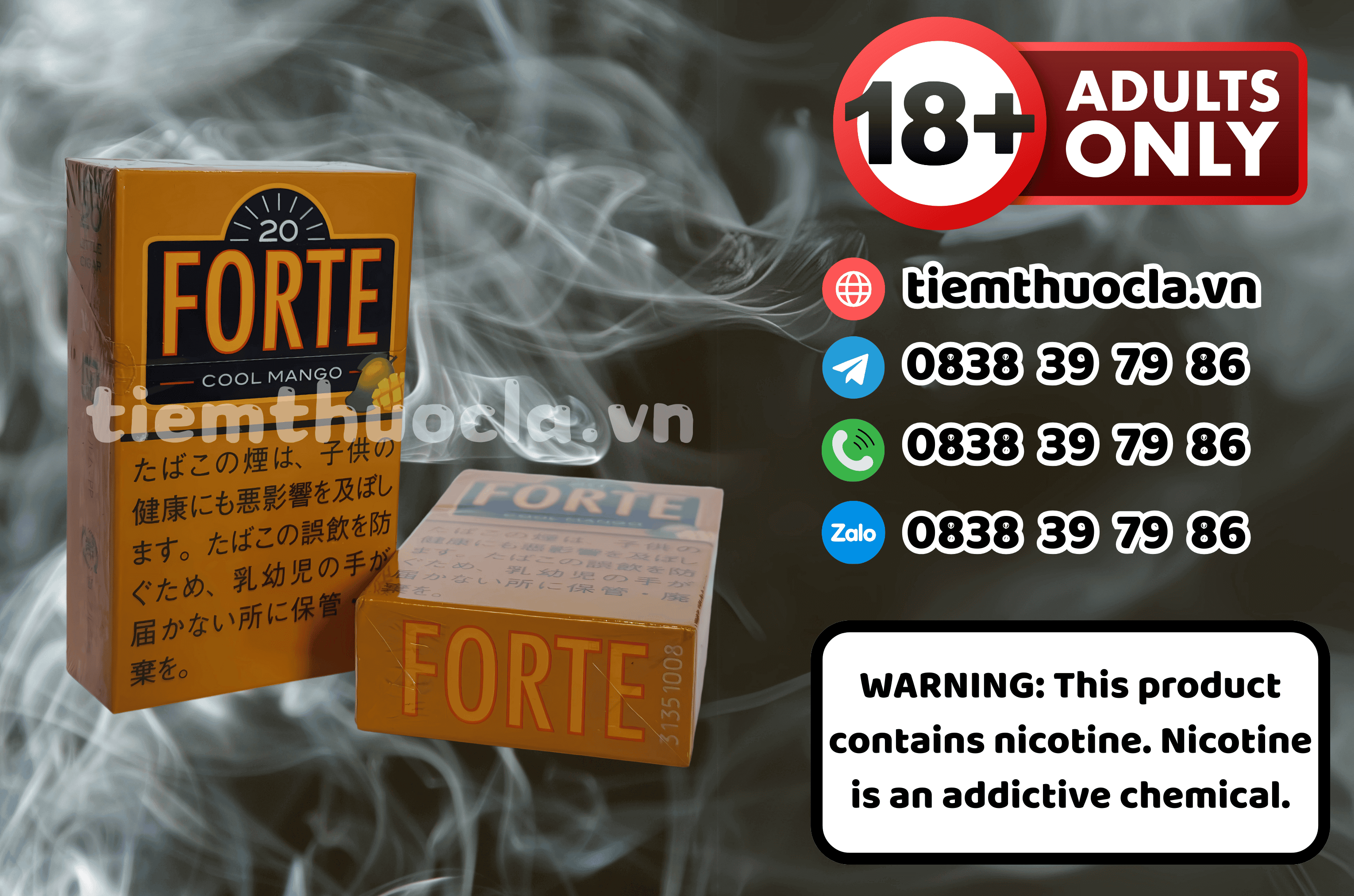 Thuốc lá Ngoại Forte Cool Mango - Cigarette (Thuốc lá) chính hãng Cần Thơ, mua online giá rẻ tại Tiệm Thuốc Lá - Hình 1