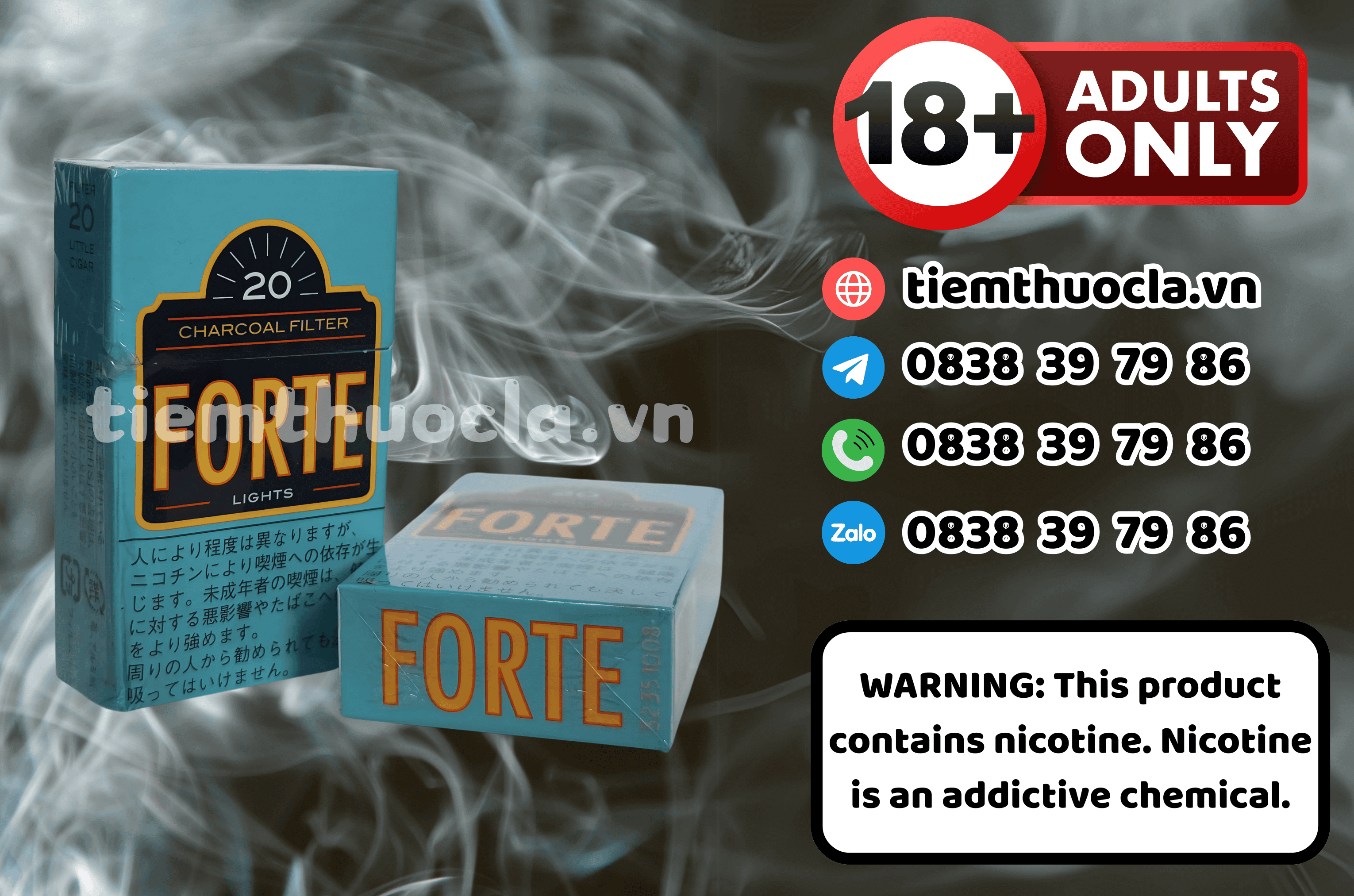 Thuốc lá Ngoại Forte Lights - Cigarette (Thuốc lá) chính hãng Cần Thơ, mua online giá rẻ tại Tiệm Thuốc Lá - Hình 1