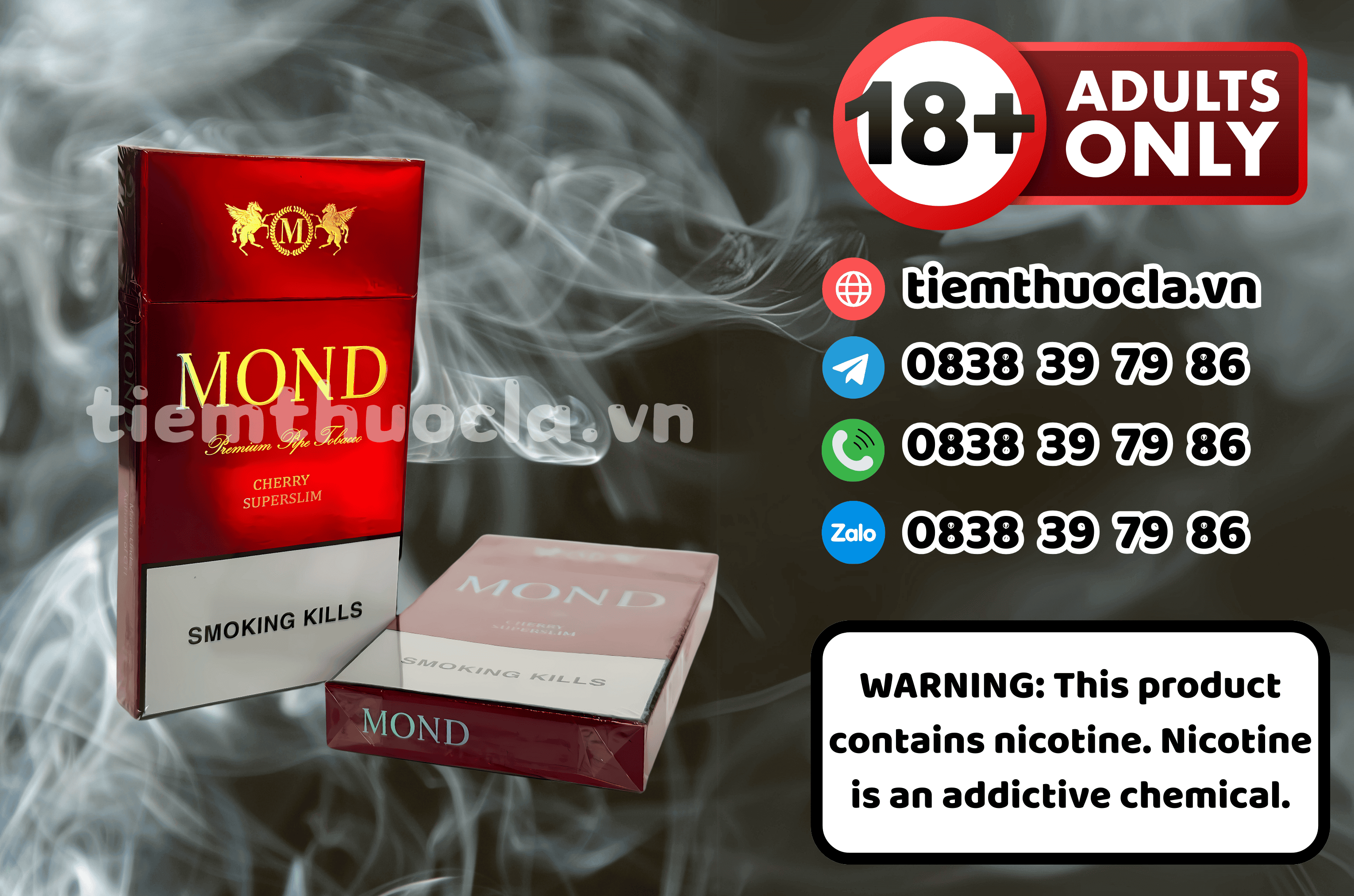 Thuốc lá Ngoại Mond Cherry Super Slim