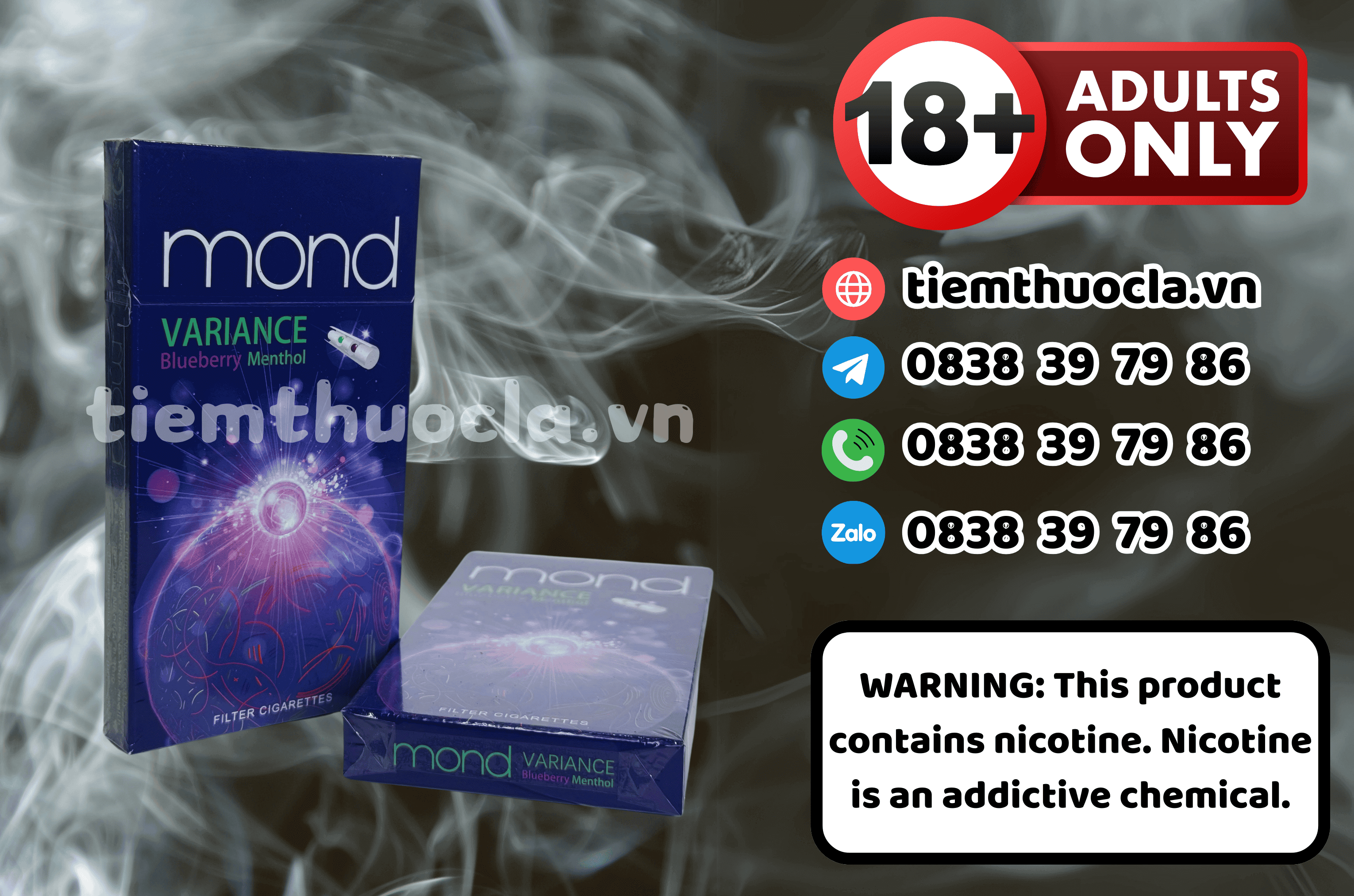 Thuốc lá Ngoại Mond Variance Blueberry Menthol