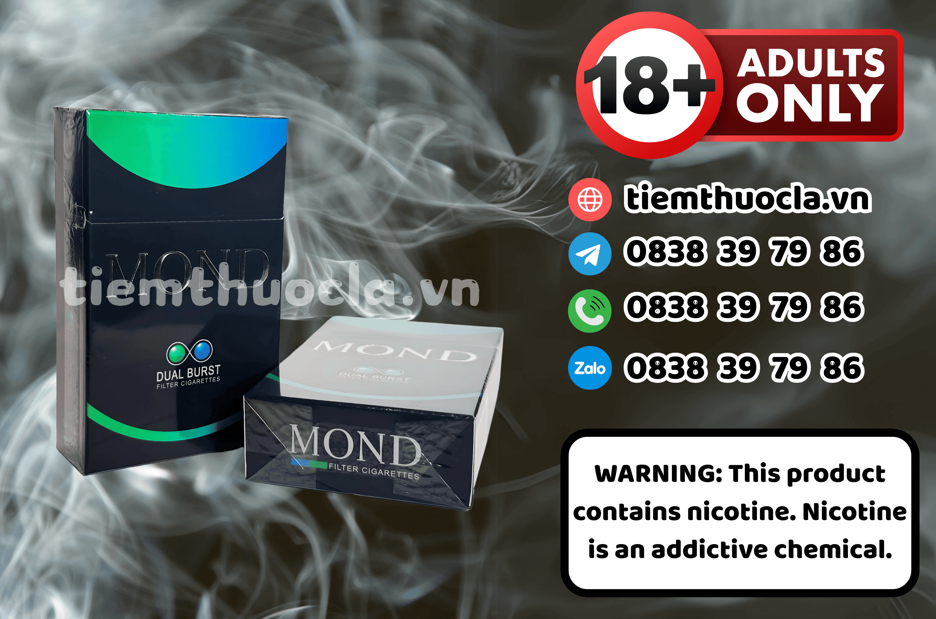 Thuốc lá Ngoại Mond Dual Burst Chewing Gum