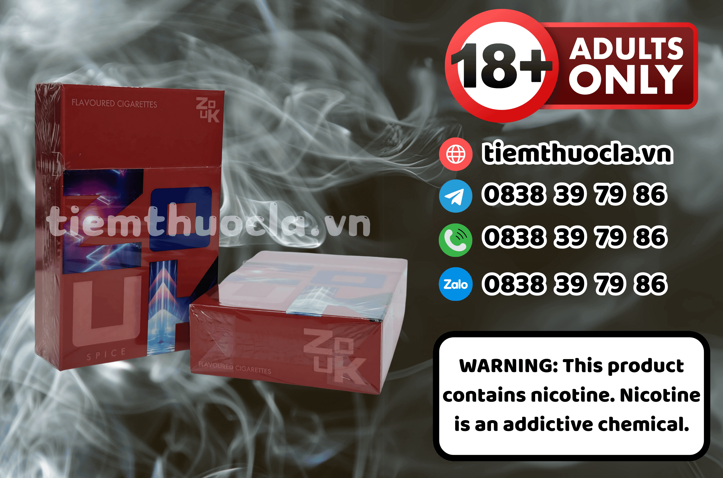 Thuốc lá Ngoại Zouk Spice - Cigarette (Thuốc lá) chính hãng Cần Thơ, mua online giá rẻ tại Tiệm Thuốc Lá - Hình 1