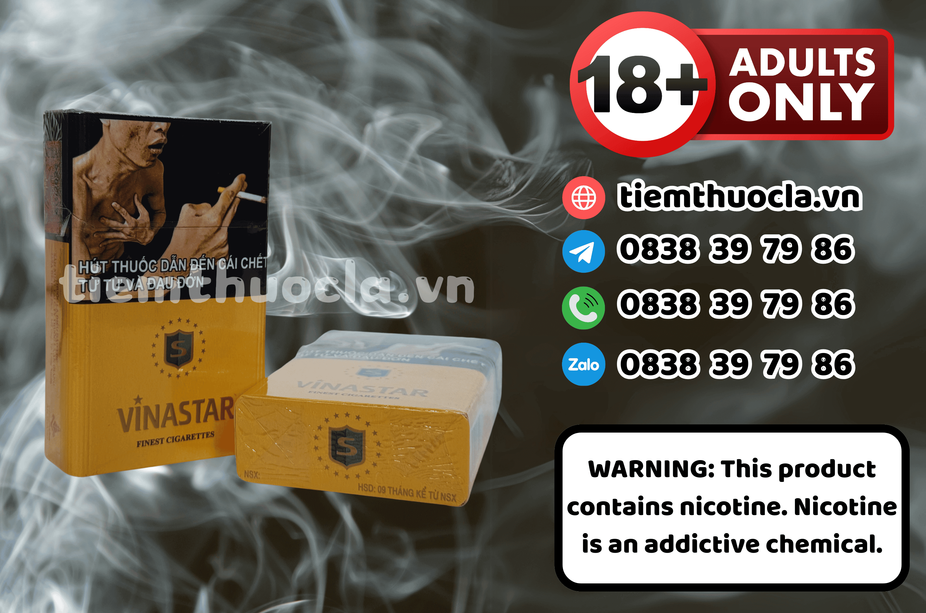 Thuốc lá Vinastar - Thuốc lá chính hãng Cần Thơ, mua online giá rẻ tại Tiệm Thuốc Lá