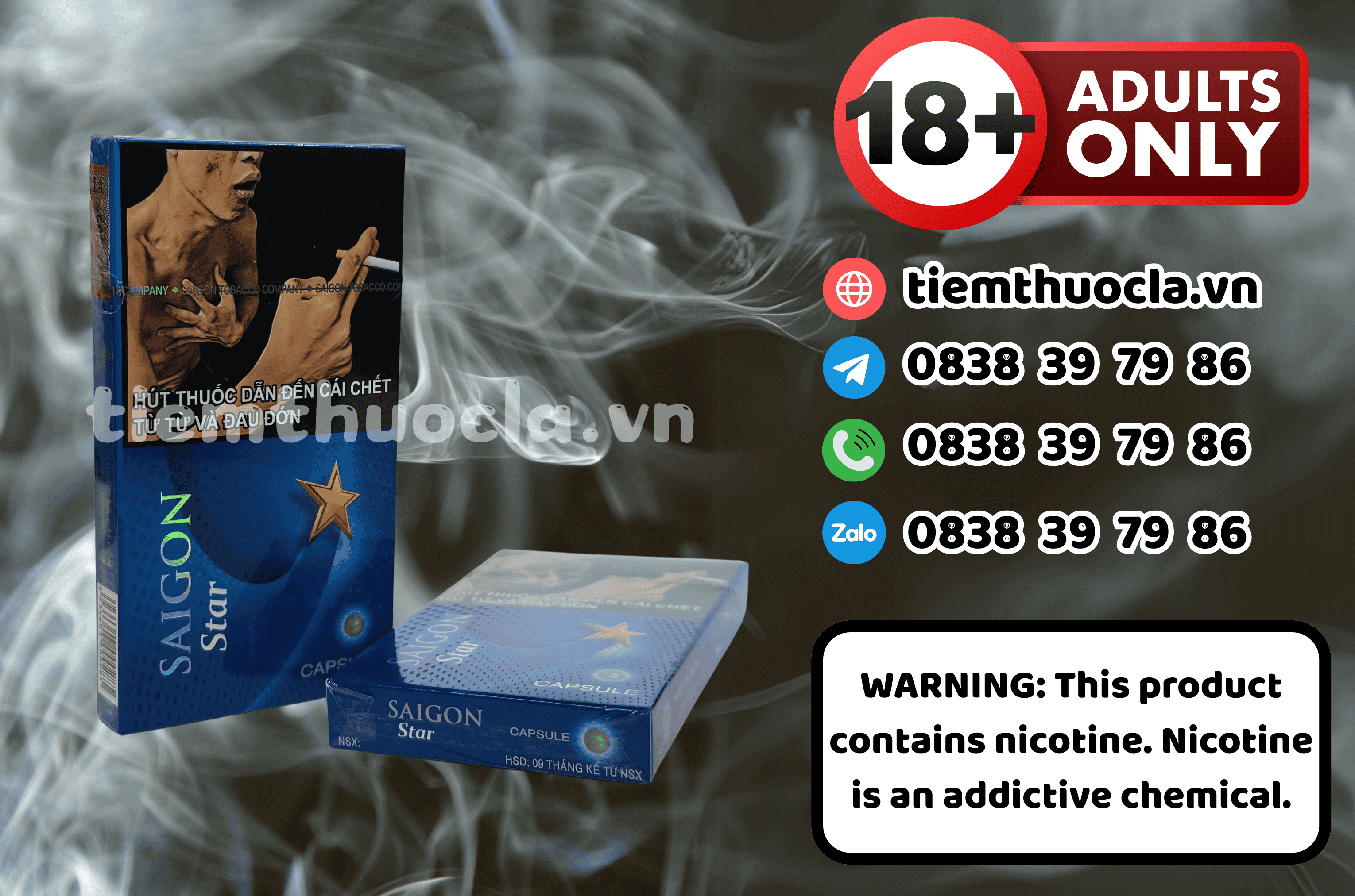 Thuốc lá Sài Gòn Star Capsule - Thuốc lá chính hãng Cần Thơ, mua online giá rẻ tại Tiệm Thuốc Lá