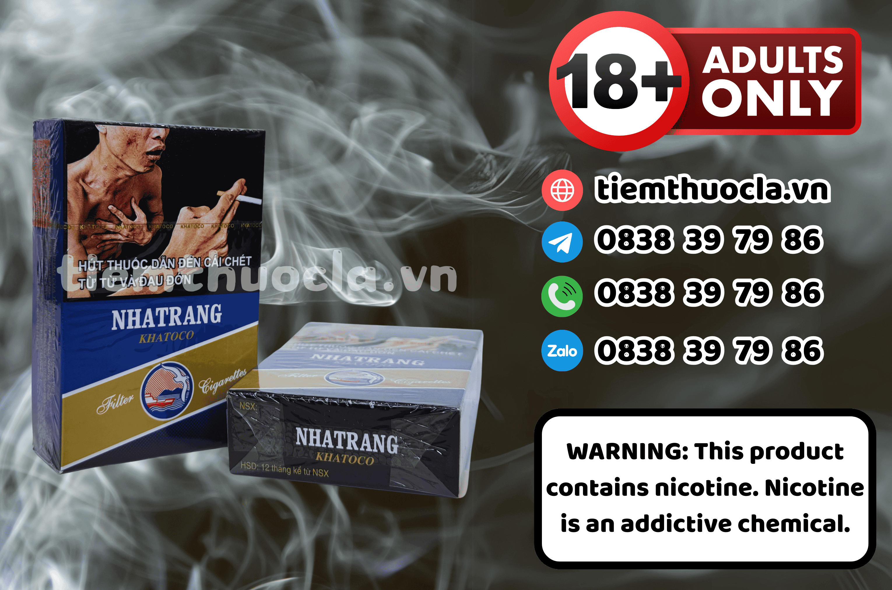 Thuốc lá Nha Trang Khatoco - Thuốc lá chính hãng Cần Thơ, mua online giá rẻ tại Tiệm Thuốc Lá