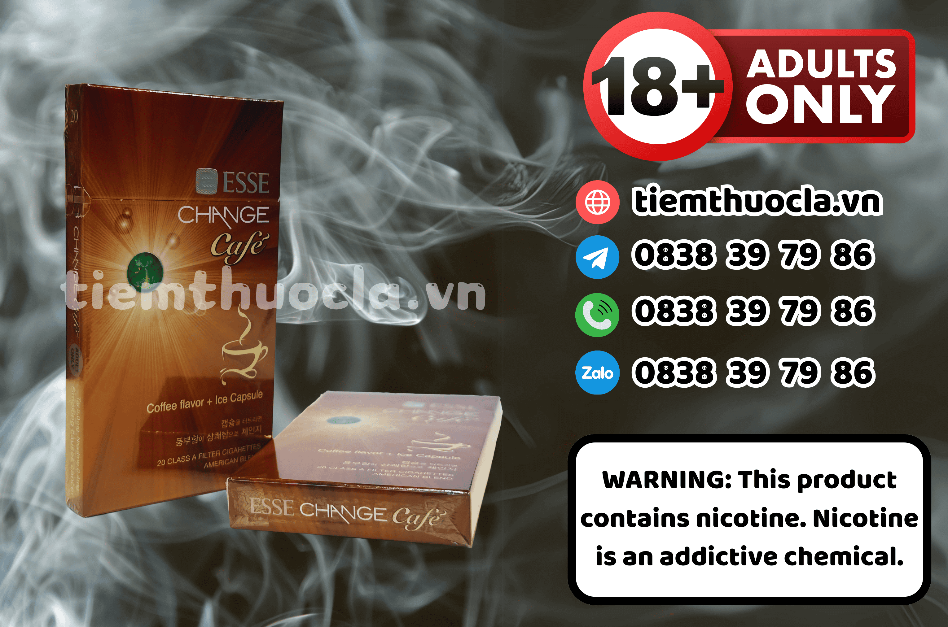 Thuốc lá Ngoại Esse Change Cafe - Cigarette (Thuốc lá) chính hãng Cần Thơ, mua online giá rẻ tại Tiệm Thuốc Lá - Hình 1