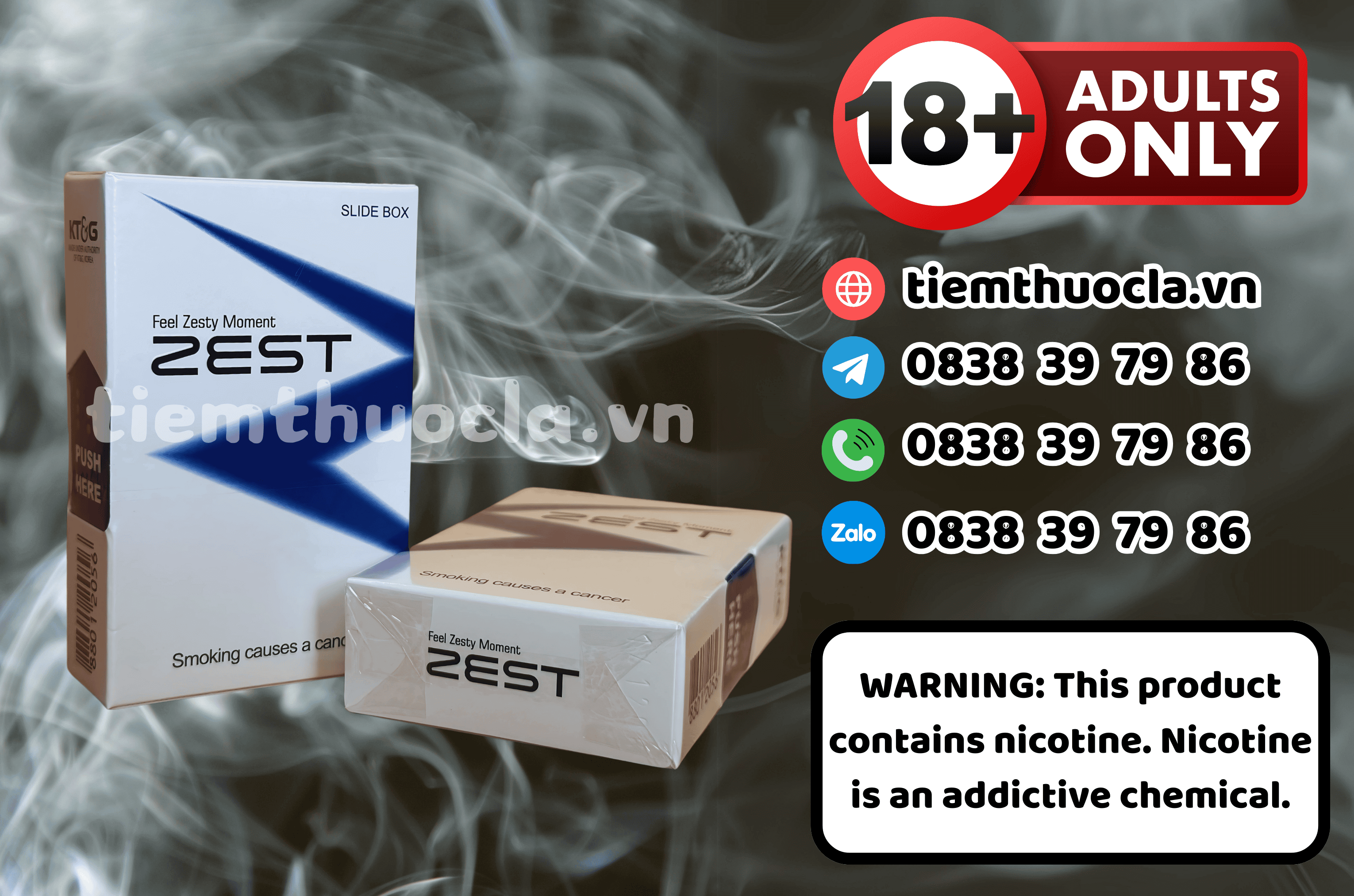 Thuốc lá Ngoại Zest Feel Zesty Moment - Cigarette (Thuốc lá) chính hãng Cần Thơ, mua online giá rẻ tại Tiệm Thuốc Lá - Hình 1