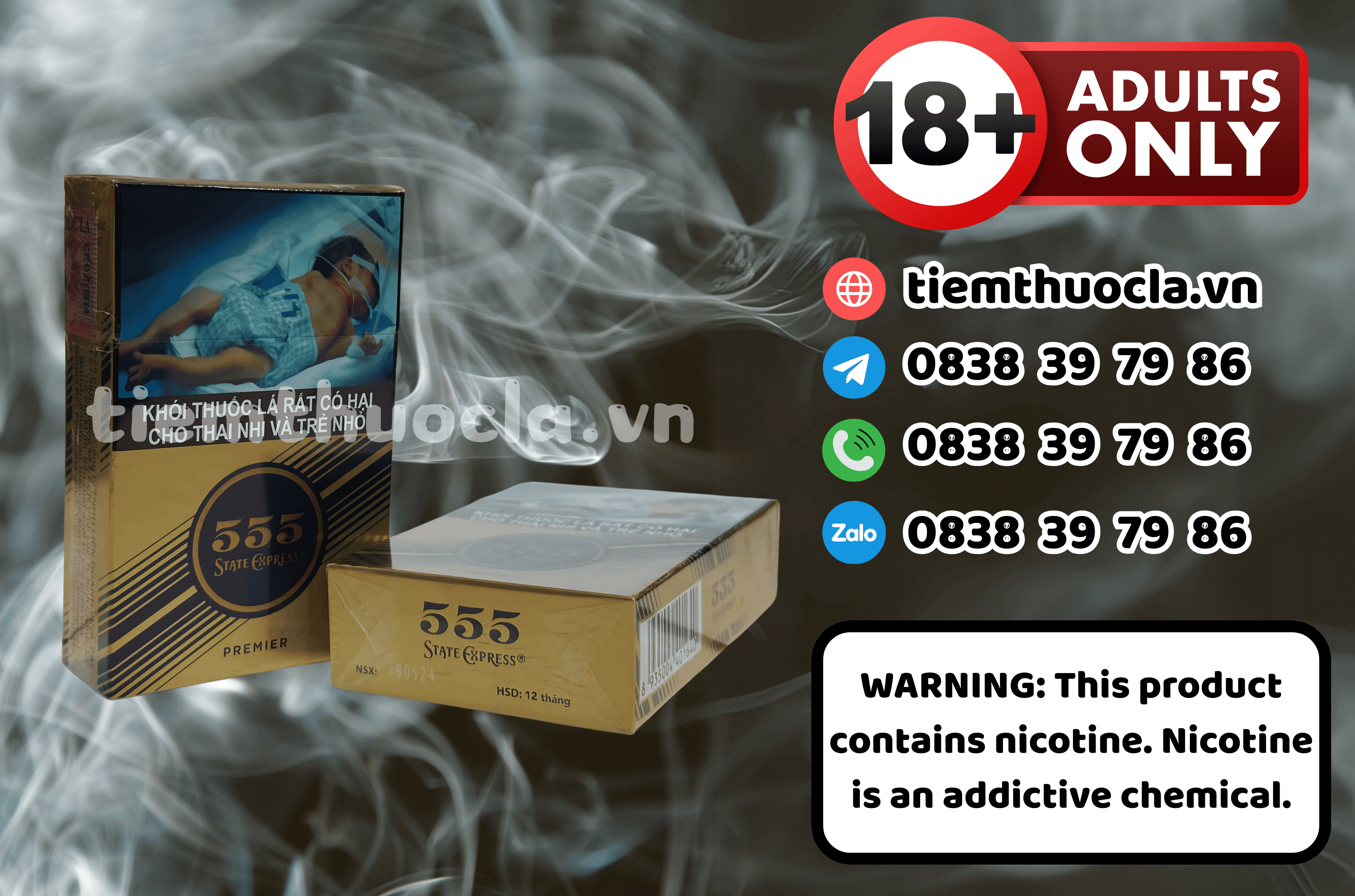 Thuốc lá 555 Premier - Thuốc lá chính hãng Cần Thơ, mua online giá rẻ tại Tiệm Thuốc Lá