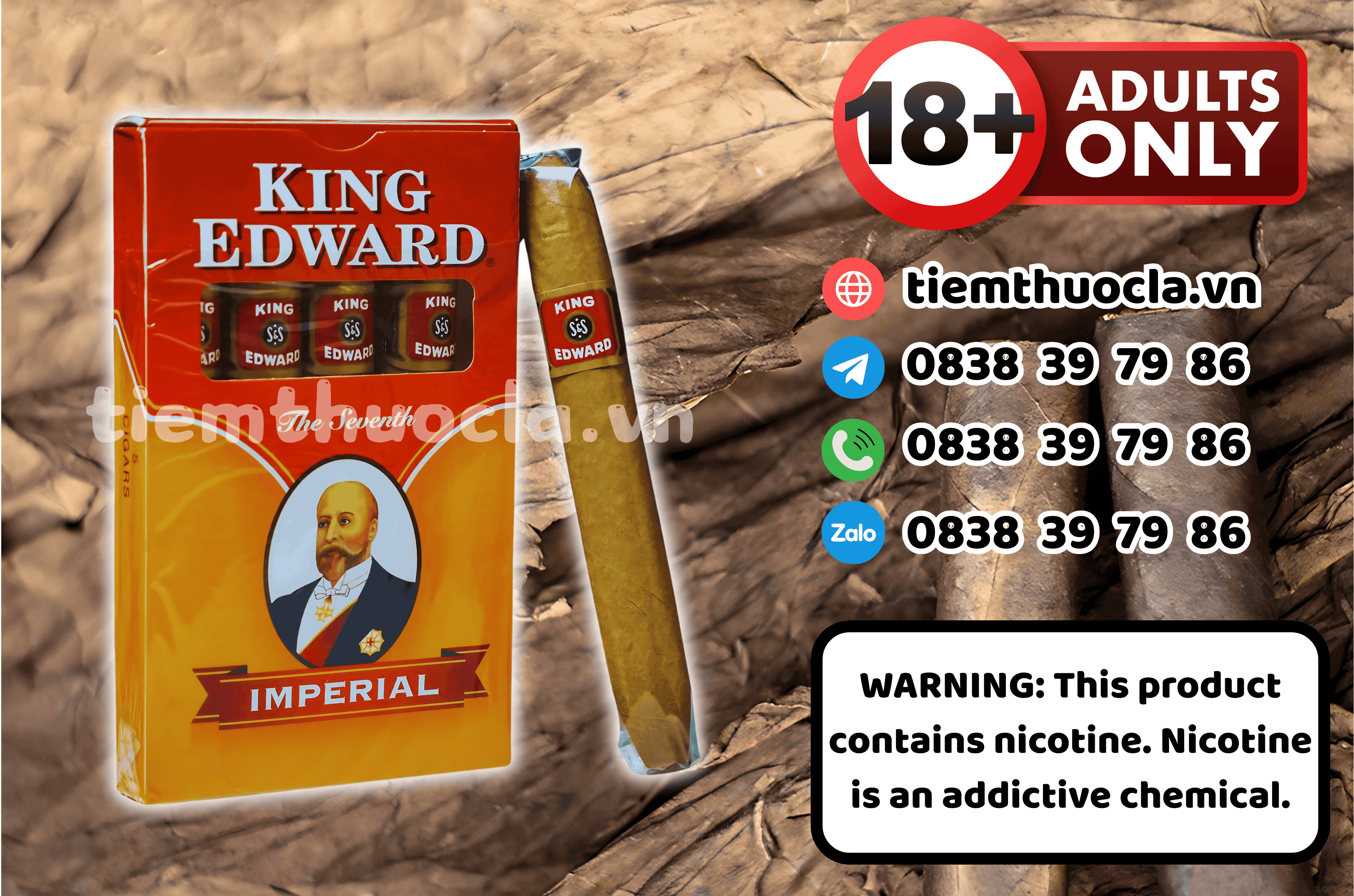 Cigar King Edward The Seventh Imperial - Thuốc lá chính hãng Cần Thơ, mua online giá rẻ tại Tiệm Thuốc Lá
