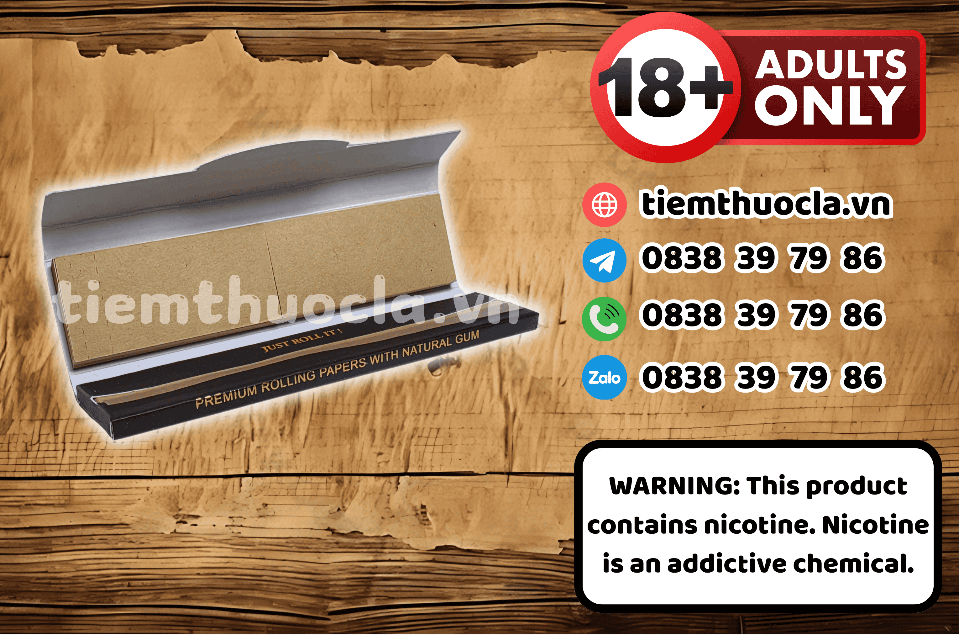 Giấy Cuốn Richer Rolling Paper King Size Slim + Tips (110mm) - Rolling Paper (Giấy cuốn) chính hãng Cần Thơ, mua online giá rẻ tại Tiệm Thuốc Lá - Hình 2