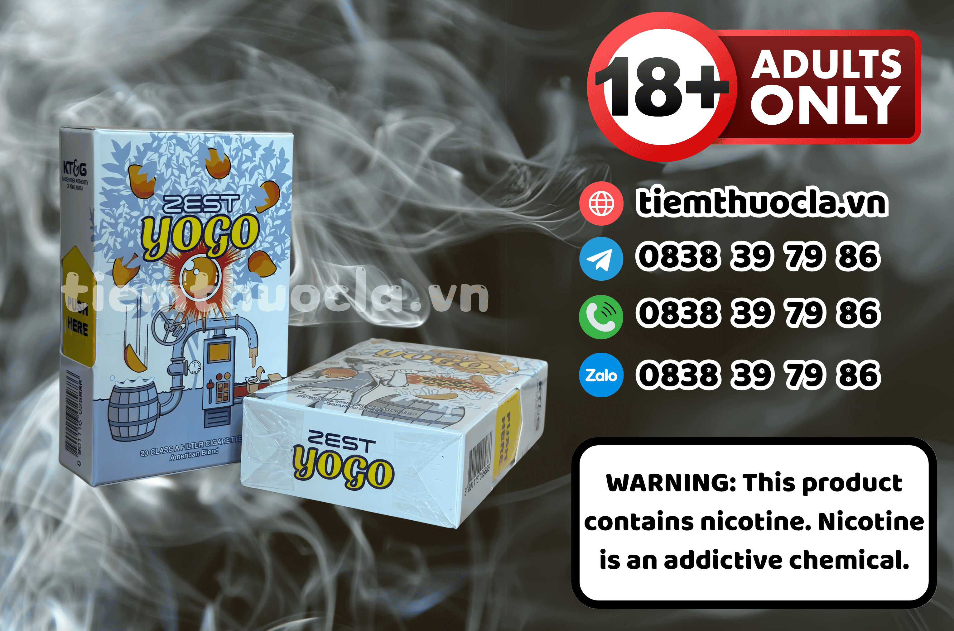 Thuốc lá Ngoại Zest Yogo Mango Capsule - Cigarette (Thuốc lá) chính hãng Cần Thơ, mua online giá rẻ tại Tiệm Thuốc Lá - Hình 1