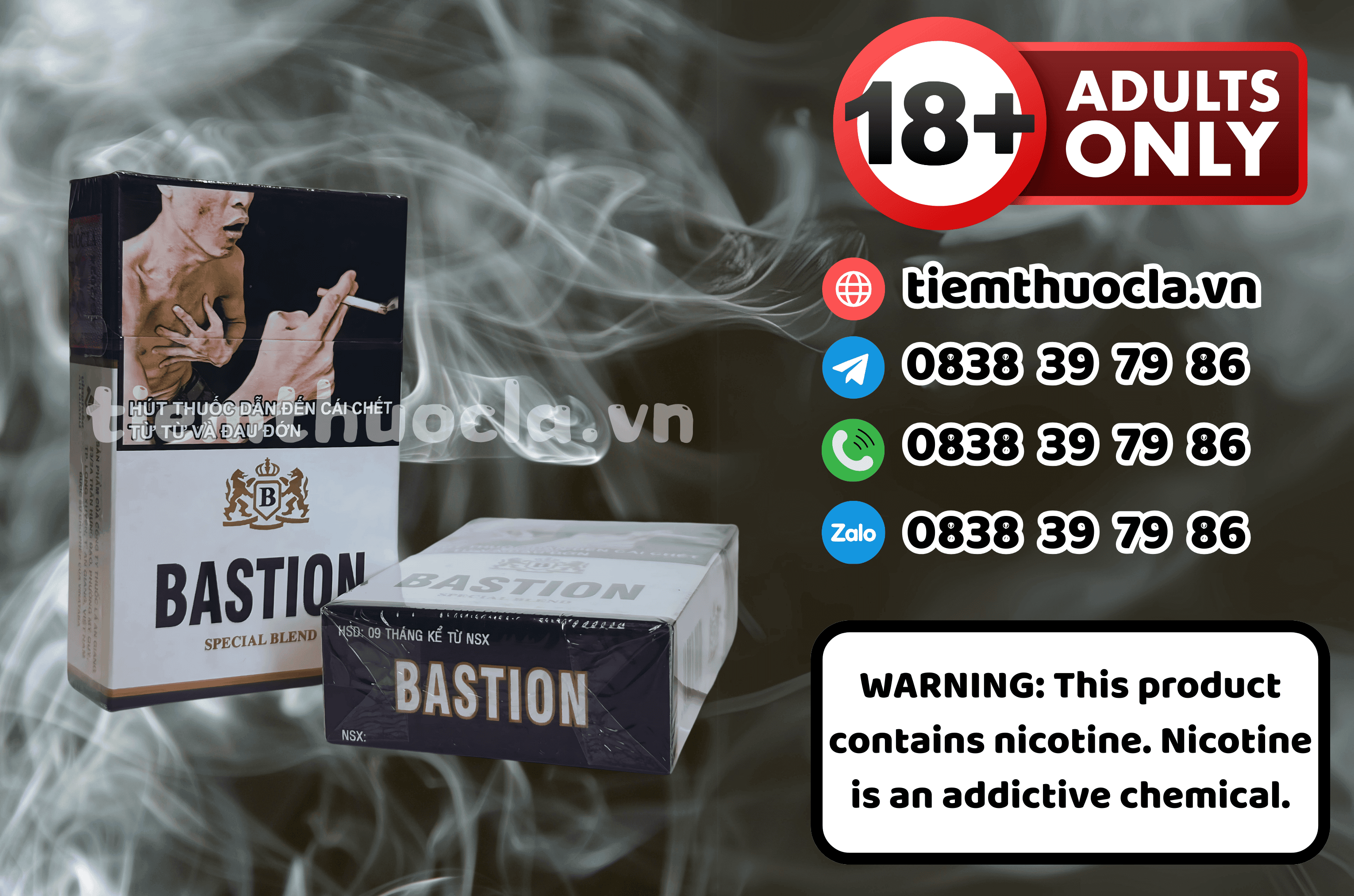 Thuốc lá Bastion Xanh - Cigarette (Thuốc lá) chính hãng Cần Thơ, mua online giá rẻ tại Tiệm Thuốc Lá - Hình 1