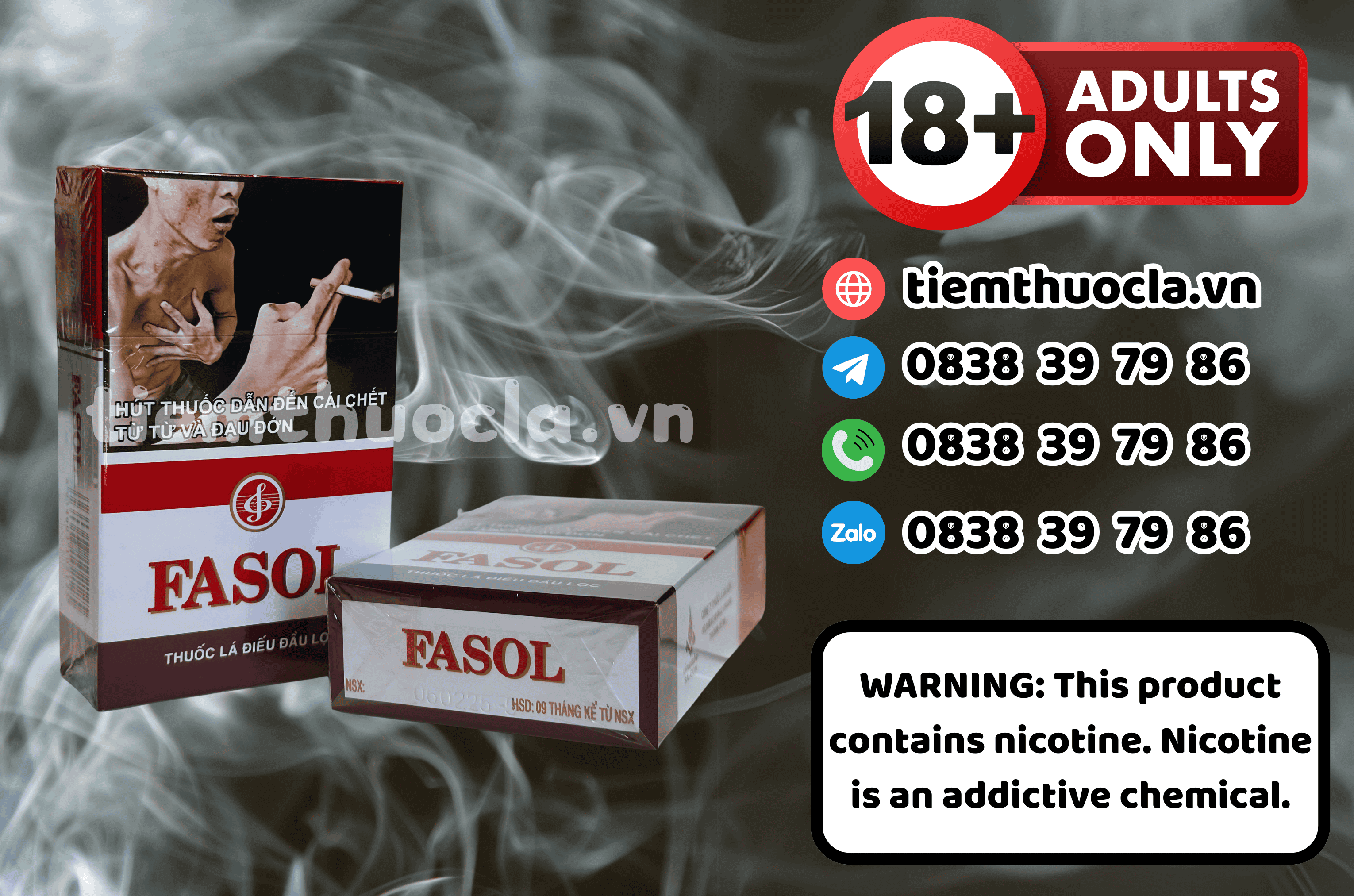 Thuốc lá Fasol - Cigarette (Thuốc lá) chính hãng Cần Thơ, mua online giá rẻ tại Tiệm Thuốc Lá - Hình 1