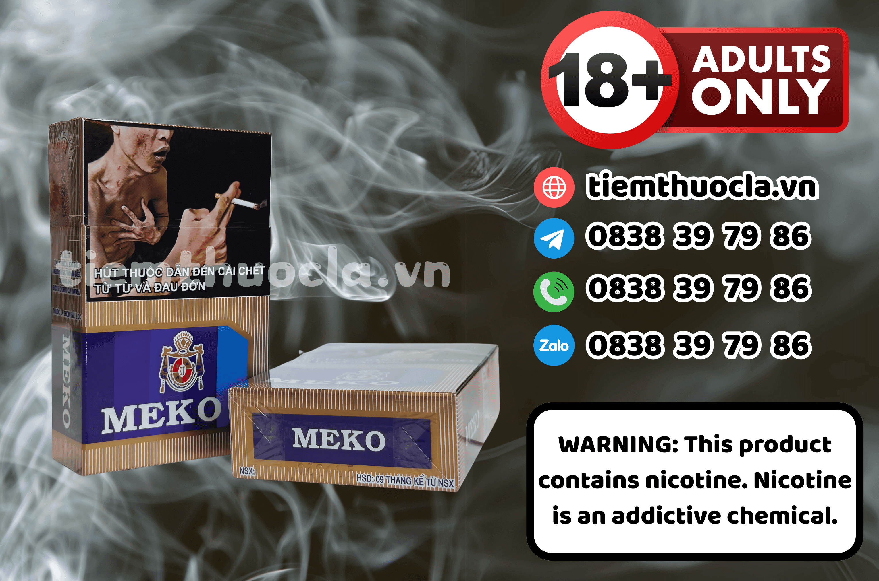 Thuốc lá Meko - Cigarette (Thuốc lá) chính hãng Cần Thơ, mua online giá rẻ tại Tiệm Thuốc Lá - Hình 1