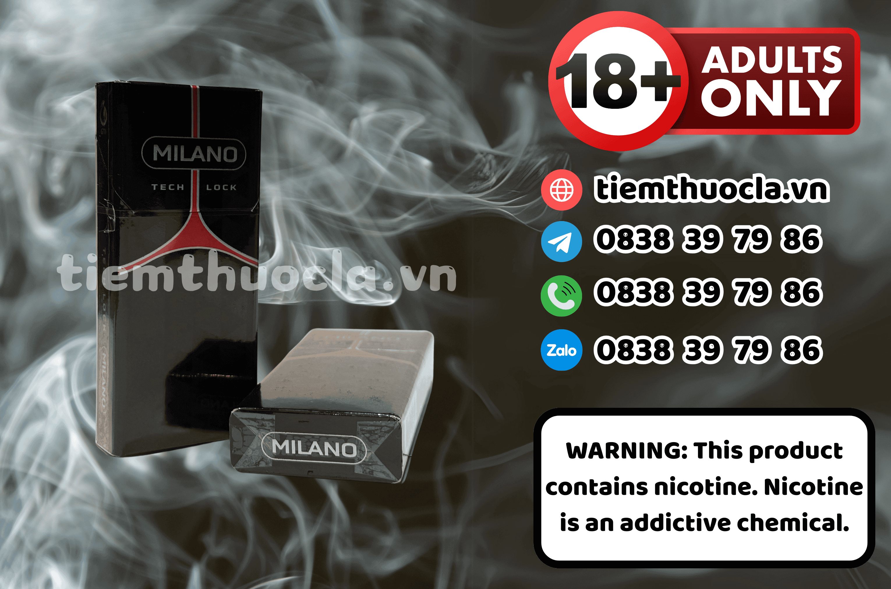Thuốc lá Ngoại Milano Tech Lock Black - Thuốc lá chính hãng Cần Thơ, mua online giá rẻ tại Tiệm Thuốc Lá