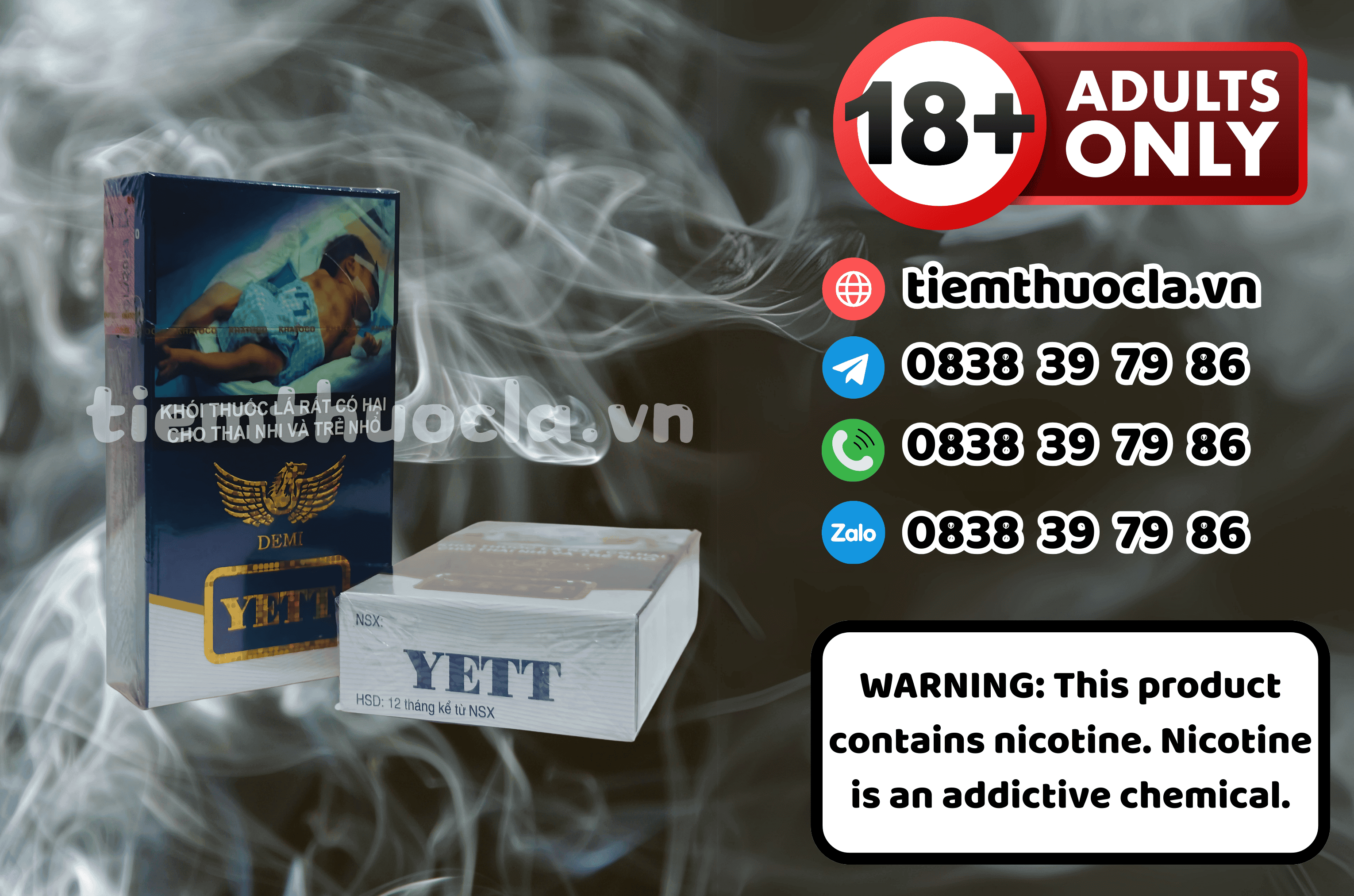 Thuốc lá YETT Virginia Demi - Cigarette (Thuốc lá) chính hãng Cần Thơ, mua online giá rẻ tại Tiệm Thuốc Lá - Hình 1