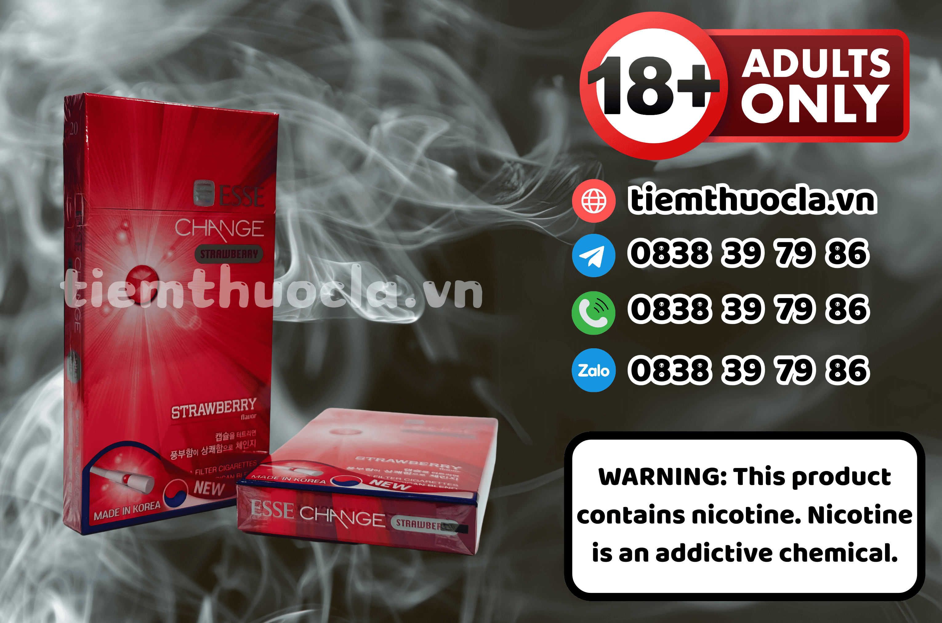 Thuốc lá Ngoại Esse Change Strawberry - Thuốc lá chính hãng Cần Thơ, mua online giá rẻ tại Tiệm Thuốc Lá