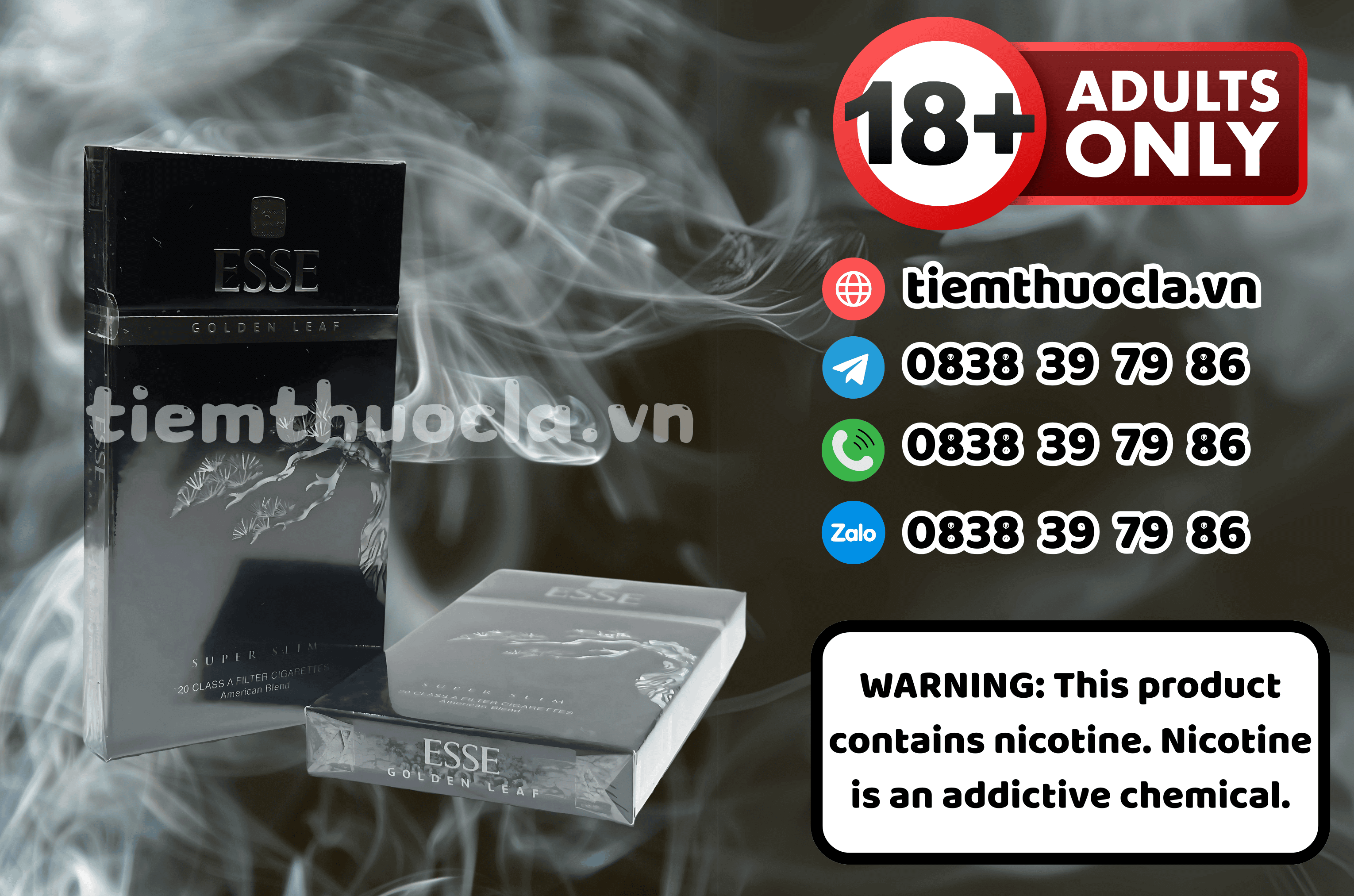Thuốc lá Ngoại Esse Golden Leaf - Thuốc lá chính hãng Cần Thơ, mua online giá rẻ tại Tiệm Thuốc Lá